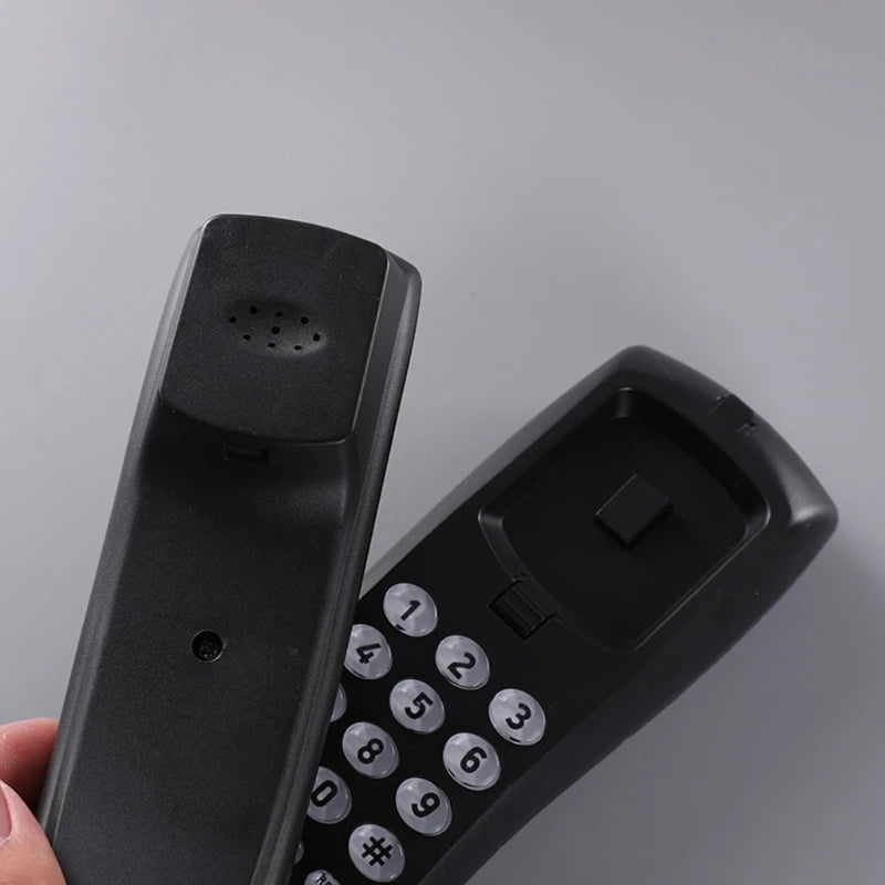 High Quality Landline Telephone with Mute and Redial Functions Easy Install Wall Phone Black/White