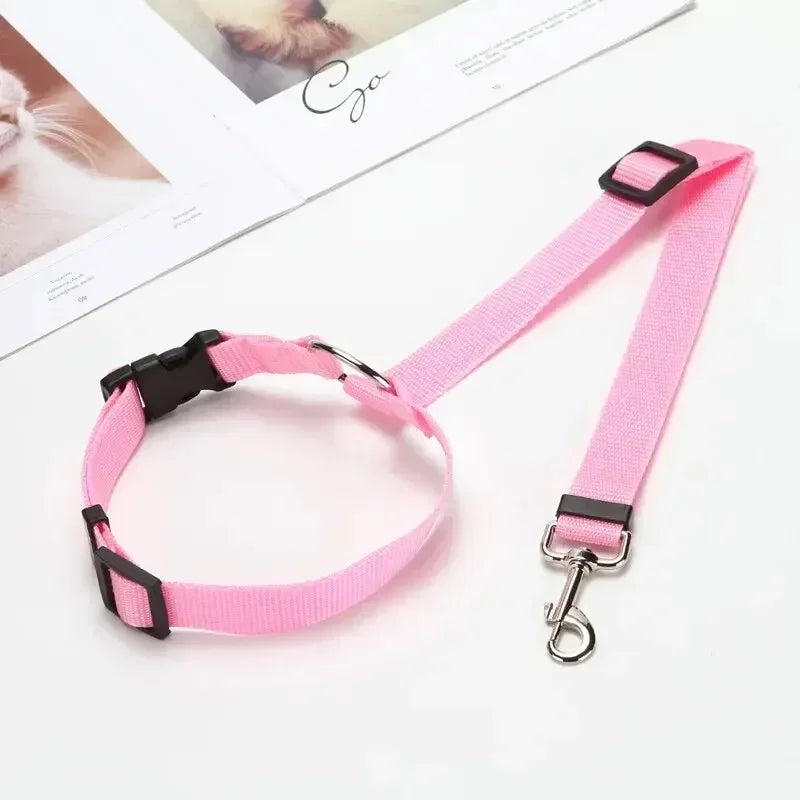 Adjustable Safety Car Seat Belt Harness for Cat and Dog, Universal Practical Puppy Seat - belt Travel Clip Strap Leads