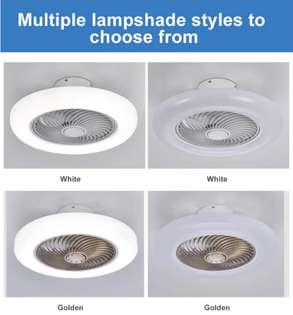 Smart Ceiling Fan Fans With Lights Remote Control Bedroom Decor Lamp 52cm Air Invisible Silent Electric fan for room AC220V