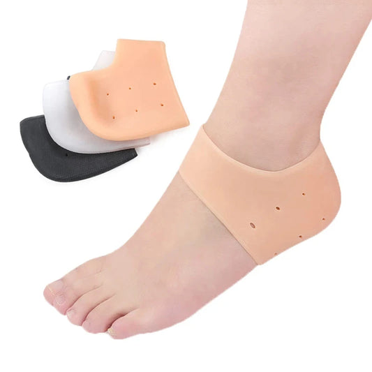 1 Pair Silicone Rubber Gel Socks Anti Cracking Liner Heel Socks Elastic Silicon Moisturizing Foot Skin Care Heel Foot Protection