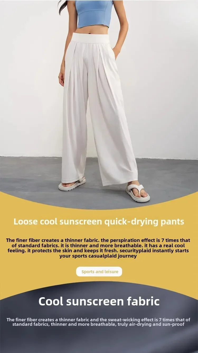 Yoga Pants Women Summer Casual Pants Loose Breathable Sports Running Fitness Pants