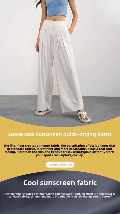 Yoga Pants Women Summer Casual Pants Loose Breathable Sports Running Fitness Pants