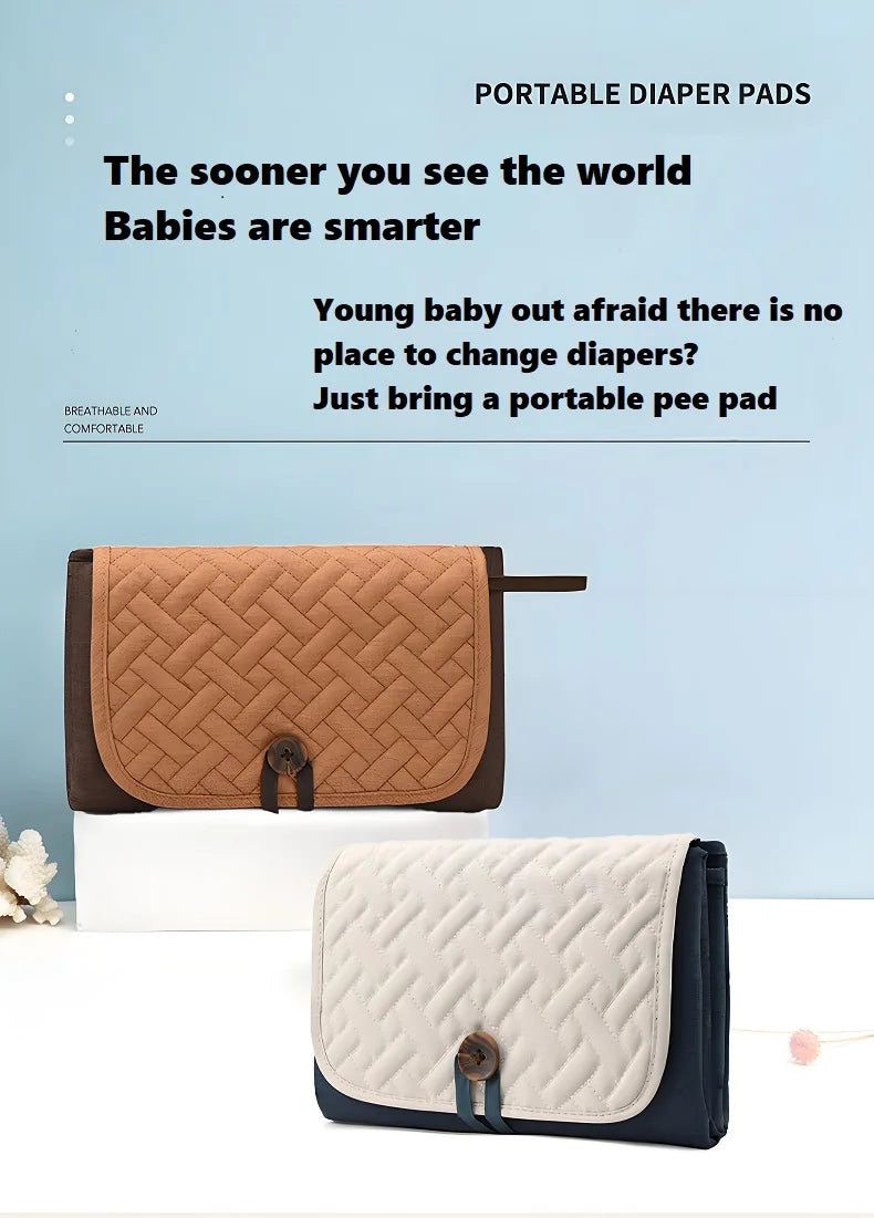 Portable Diaper Pads | Lightweight Waterproof Ramie Pads for Baby Travel & Home Use