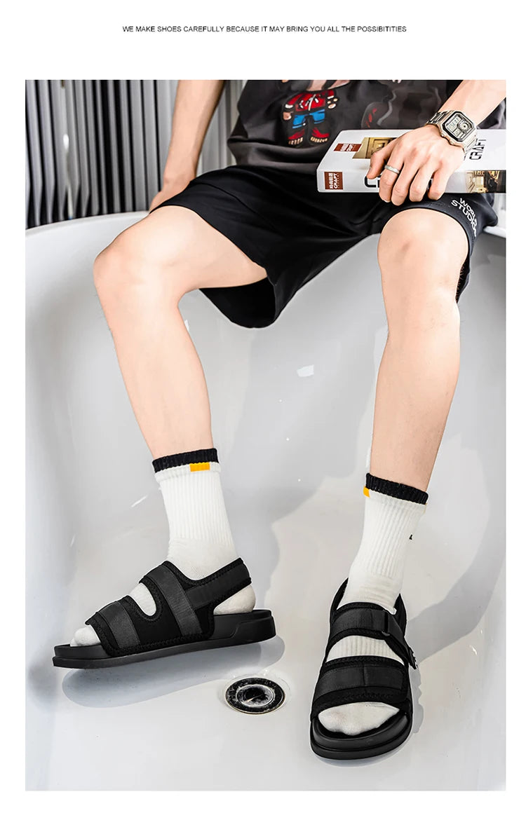 Sandals for men summer breathable cooldown men's outdoor sports leisure soft sole anti slip water wading outdoor beach shoes