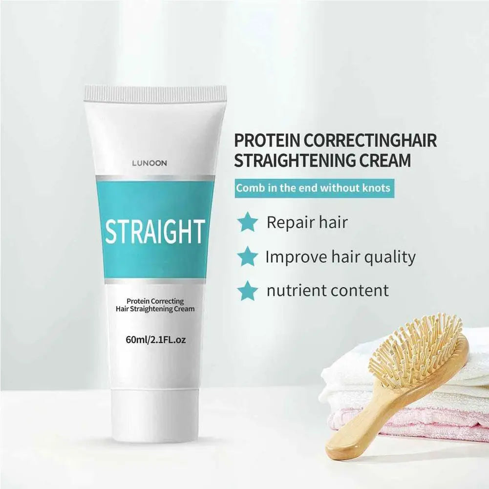 60ml Keratin Hair Straightening Cream Professional Damaged Treatment Faster Smoothing Curly Hair Care Protein Correction Cream