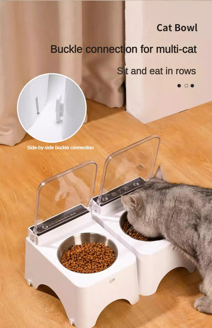 Smart Cat Bowl Pet Feeder Bowl Cats Dog Food Feeder Infrared Sensor Auto Open Cover Smart Feeder Anti-mouse Cat Food Dispenser
