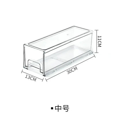 Kitchen Refrigerator Storage Box Fruit Vegatable Meat Fish Food Drawer Organizer Fresh-keeping Stackable Bin Stackable Container