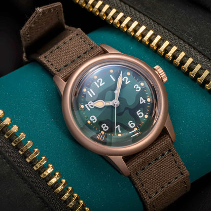 【SHY035】THORN Watch CuSn8 Tin Bronze Watch 36mm Diameter WWII Military Watch Retro Watch Trendy Men's Watch NH35 Movement