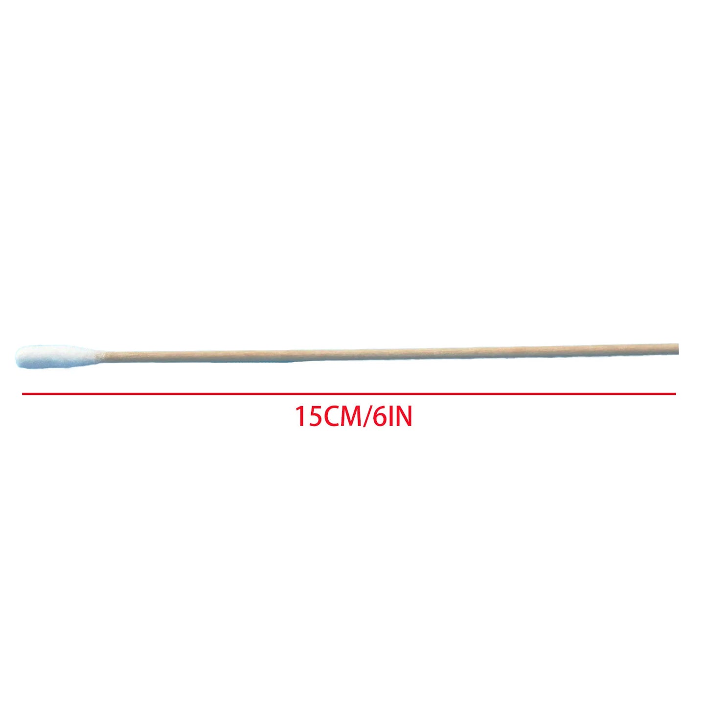 200pc Cotton Swab 6-Inch Single Head Degreased Wood Swab Cotton Swab Long Birch Wood Swab Cotton Swab Purification Cotton Swab