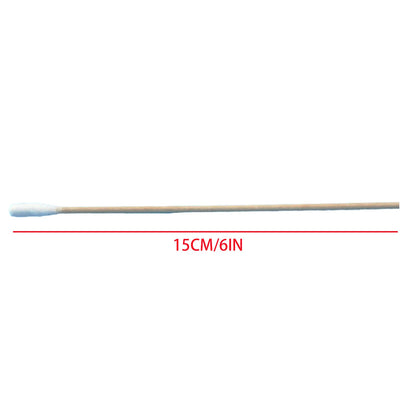 200pc Cotton Swab 6-Inch Single Head Degreased Wood Swab Cotton Swab Long Birch Wood Swab Cotton Swab Purification Cotton Swab