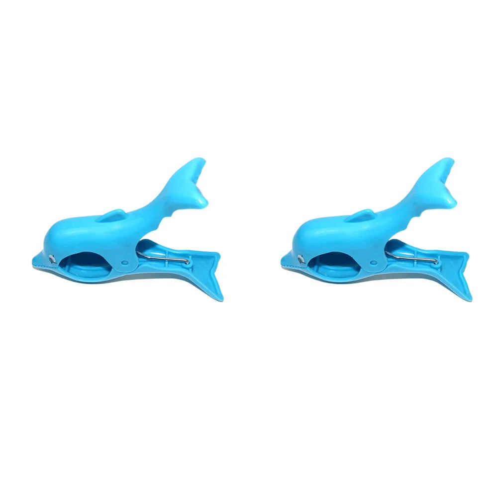 1/2PCS Cute Plastic Beach Towels Clips Large Drying Rack Retaining Clip Windproof Clothes Pegs Pins Animal Decorative Clothespin