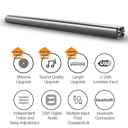 Soundbar Home Theater TV Audio 5.1 Bluetooth Dsektop Speakers 80W High Power Living Room Wall Mounted Remote Control Fully