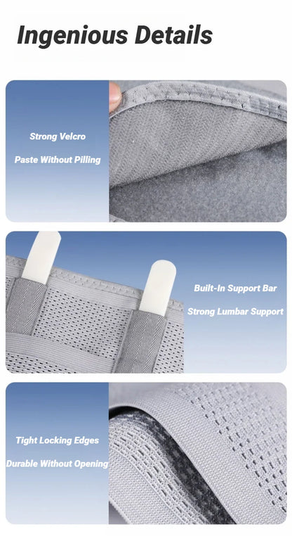 Adjustable Back Braces Waist Belt Men Women Lower Pain Relief Breathable Anti-Skid Spine Lumbar Support Trainer Trimmer Fitness