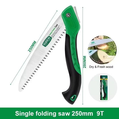 LAOA Quick folding saw, adjustable angle, waist hanging hand saw, woodworking saw, camping saw, hand board garden saw
