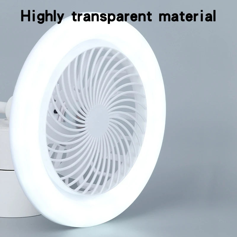 Smart 3-in-1 Ceiling Fan with Remote Control Lighting Lamp E27 Converter Base 85-265V Lighting Base for Bedroom and Living Room