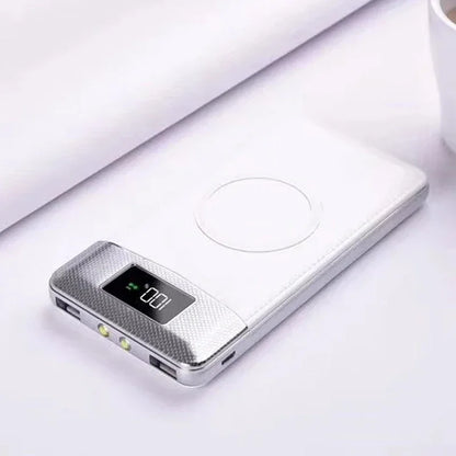 2025 New 10000mAh/20000mAh Four Color Wireless Mobile Power Bank External Battery Built in Charger Mobile Power Bank for iPhone