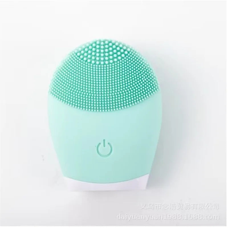 Electric Silicone Facial Cleanser Massager Skincare Massage Tool Beauty Machine Vibration Cleaning Of Pores Self Provided Batter