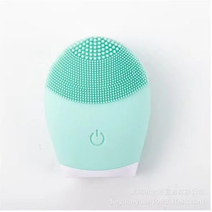 Electric Silicone Facial Cleanser Massager Skincare Massage Tool Beauty Machine Vibration Cleaning Of Pores Self Provided Batter