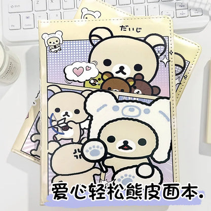 Rilakkuma Notebooks Anime Relax Bear A5 Journal Student Writing Notepad Kids New School Stationery Office Supplies Children Gift
