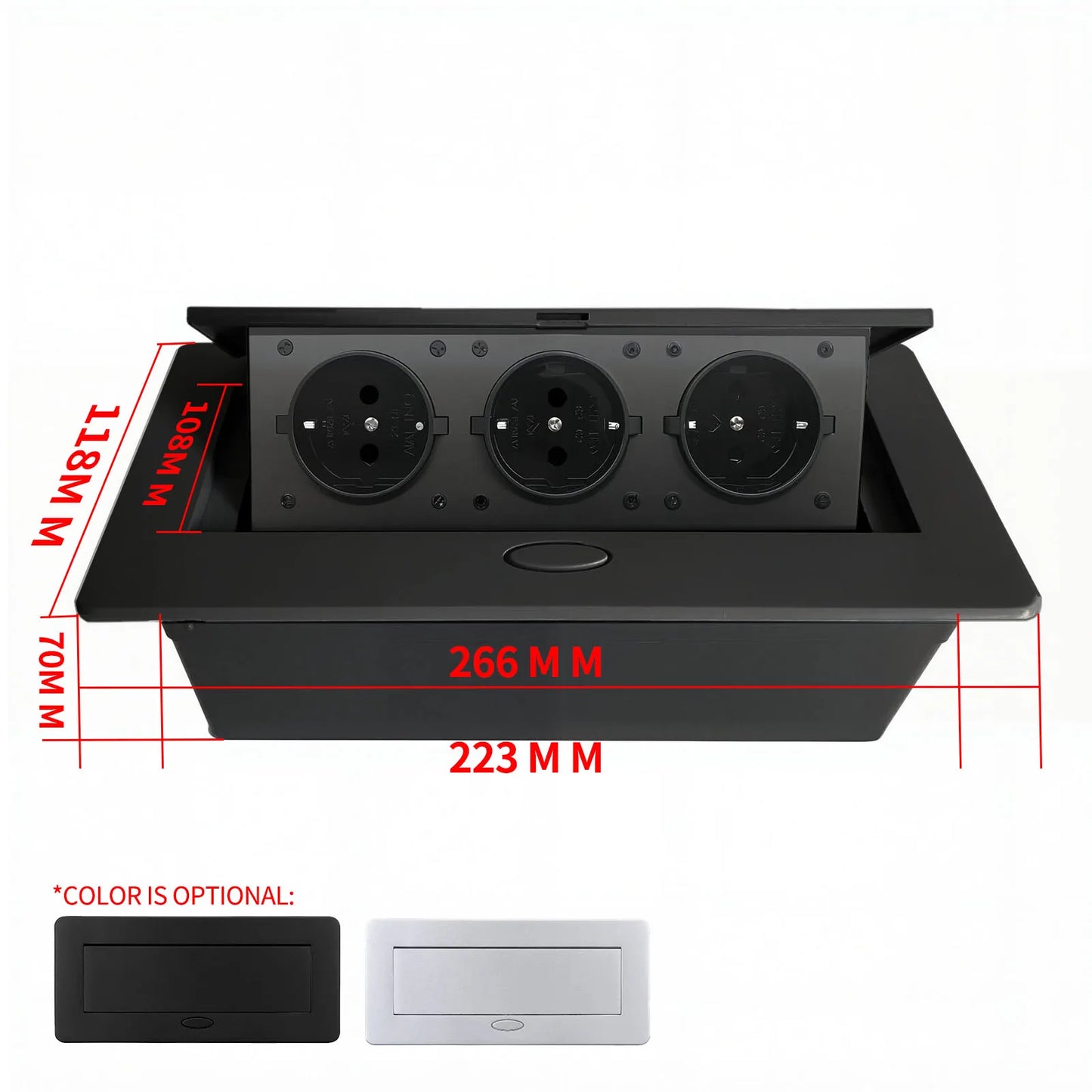 Multifunctional Slow-Rise Pop-Up Socket with USB/HDMI - Aluminum Alloy Embedded Conference Desk Socket