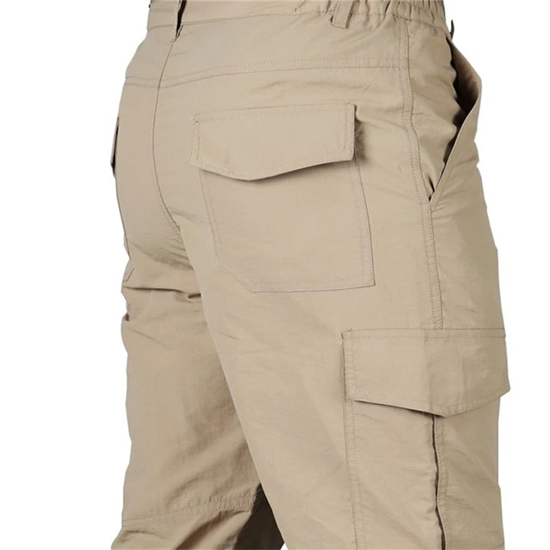 2025 Outdoor Waterproof Tactical Cargo Pants Men Breathable Summer Casual Army Military Long Trousers Male Quick Dry Cargo Pants