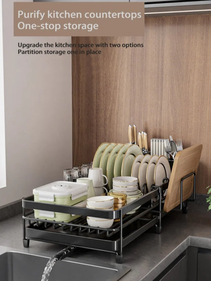 Kitchen Gadgets Sticky Plate Knife Fork Chopsticks Cup Drain Rack Kitchen Retractable Dish Drain Sink Suitable For Kitchen Sinks