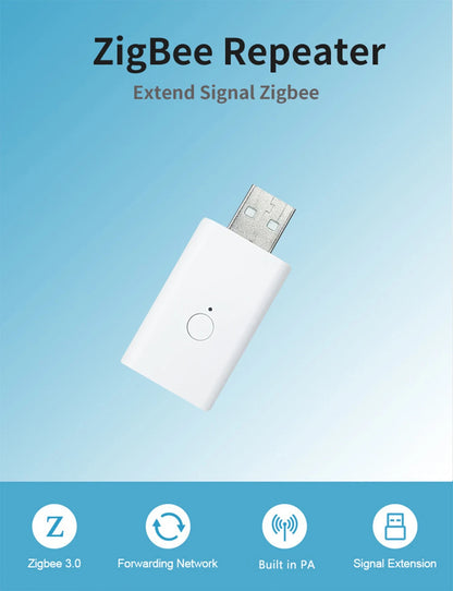 Haozee Smart ZigBee Signal Repeater USB Signal Amplifier Extender Smart Home Automation Support Home Assistant Zigbeem2qtt