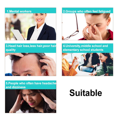 Electric Scalp Massager Heads Scalp Kneading Vibrating Device 6 Modes for Hair Growth Stress Relax Waterproof Massageador