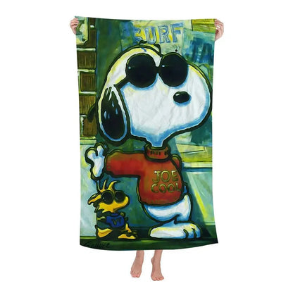 S-Snoopy Anime Cartoon Beach Towel Cute Kawaii Room Decor Bath Girls Children Hand Towels For Bathroom Shower