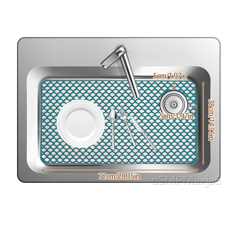 Sink Protectors for Kitchen Sink,Sink Mat,Grid Silicone Kitchen Sink Mat for Bottom of Stainless Steel Sink,Heat resistant mat