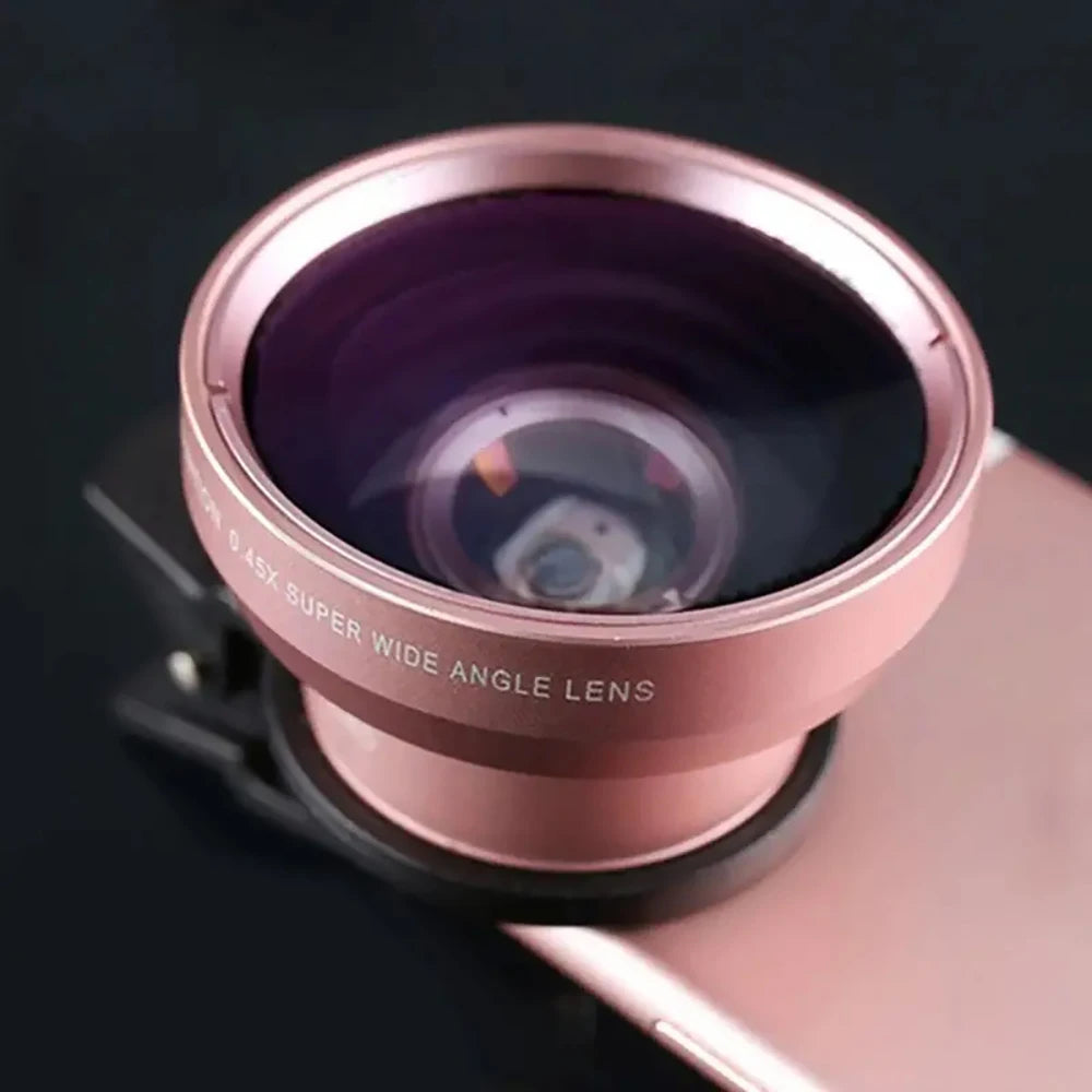 Experience 2 in 1 Phone Camera Lens kit 0.45x Wide Angle 12.5x Macro Lens HD Camera Lenes for iphone ios Android Smartphones