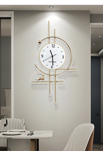 Metal Wall Art Bathroom Wall Clocks Living Room Xenomorph Design Creative Fashion Wall Watch Peacock Horloge Room Decorations