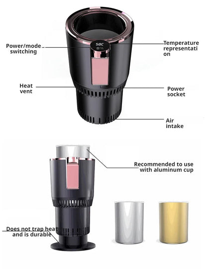 Car Hot Cold Cup Smart Quick Cooling Cup Warm Milk Cup Car Heater Car Hot Cold Cup Heater