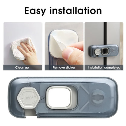 5pcs Home Refrigerator Lock Self-Adhesive Fridge Freezer Door Catch Lock Toddler Kids Child Cabinet Safety Lock Baby Safety Lock