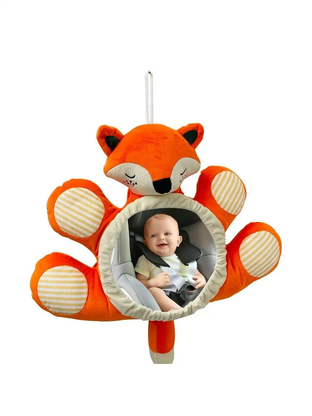 1PCS Easy View Baby Car Mirror, Safety Car Seat Cartoon doll Mirror for Rear Facing Infant, Wide Crystal Clear View,Shatterproof