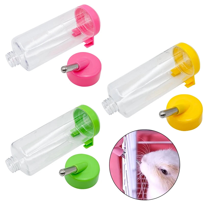 500Ml Hamster Drinker Rabbit Pet Water Dispenser Hanging Bottle Drinker Automatic Pet Waterer Drinking Head Pipe Fountain