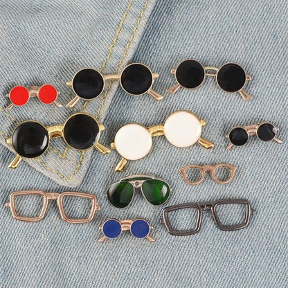 Fashion Accessories Sunglasses Shape Jackets Suit Accessories Shirt Brooch Badge Collar Pins Glasses Brooch