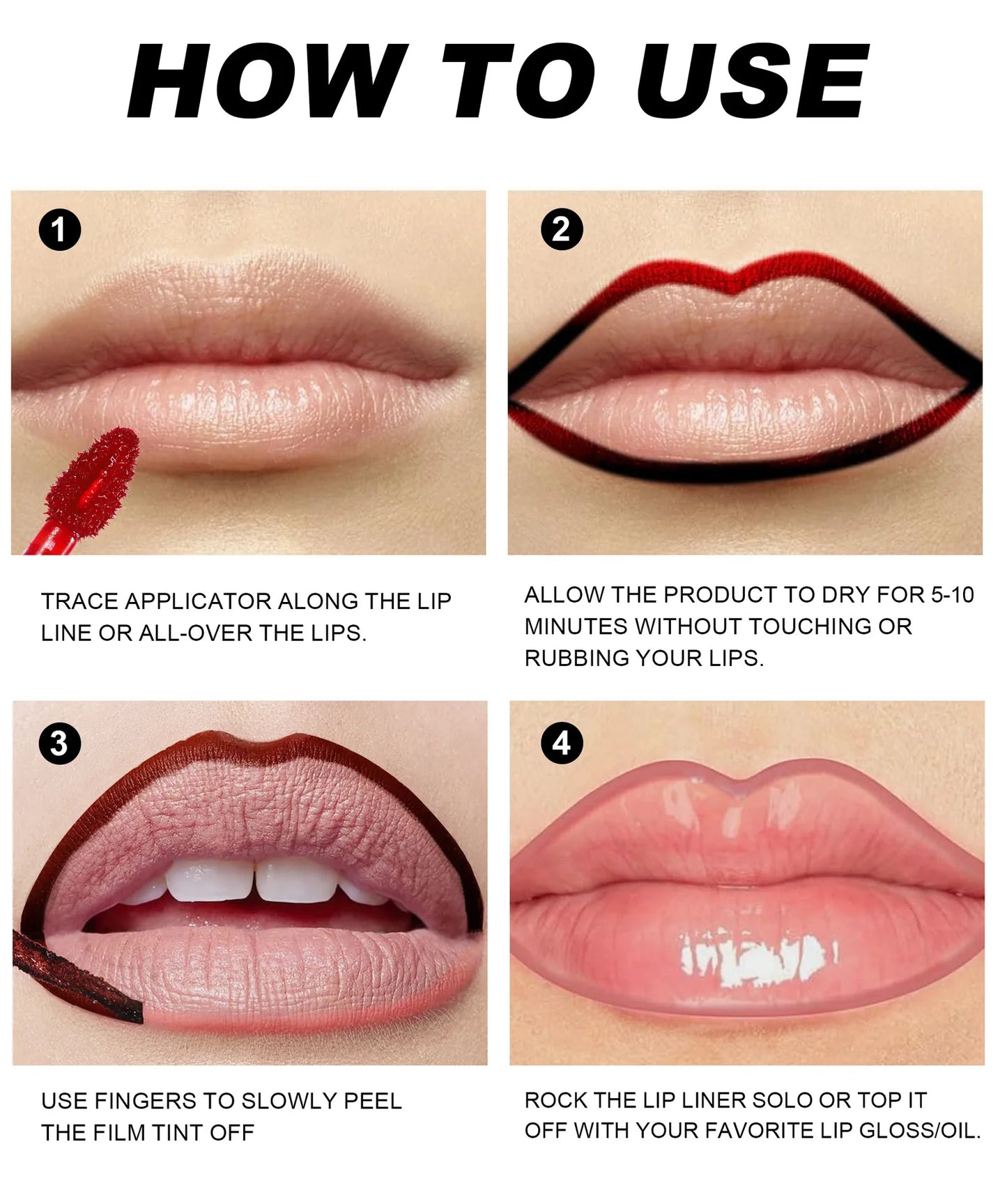 Handaiyan Lip Gloss Longlasting Lip Liner Brown Lipstick Liquid Matte Waterproof Lipgloss Lip Stain Tint Glaze Makeup