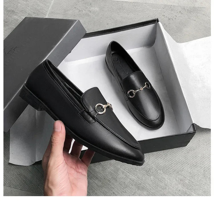 Womens Shoes Flats Loafers Ladies Fashion Leather Brand Sneakers Womens Designer Flat Ladies Shoes Woman Luxury Female Footwear