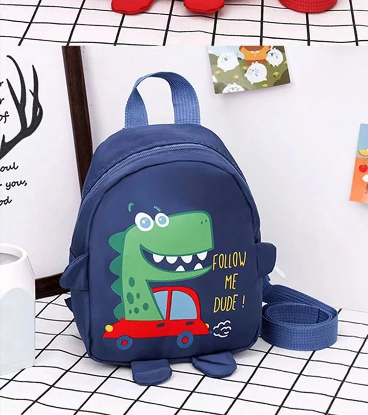 Children Cute Cartoon Dinosaur School Bags Anti-lost Backpacks Toddler Rucksack Kindergarten Schoolbag