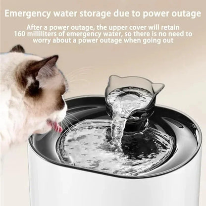 Fountain Automatic Recirculating Filter Pet Drinking Dispenser with USB Electric Pump Quiet Cat Ear Design for Cats New