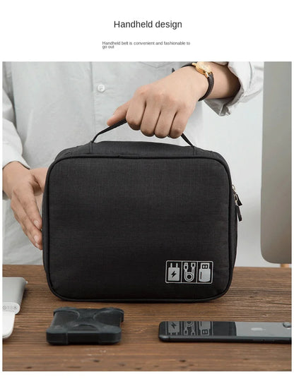 Travel Electronic Digital Storage Bag, Multifunctional High-capacity Earphones, Data Cable Protective Case, Dust Bag Travel Elec