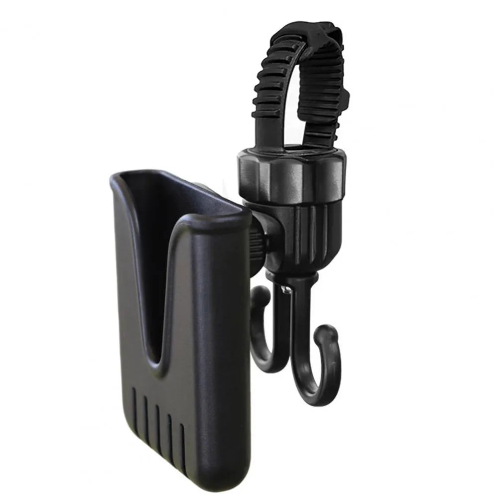 2 in 1 Baby Stroller Hooks Rotatable Creative Stroller Phone Holder Stable Detachable Bicycle Hanging Double Hook Universal