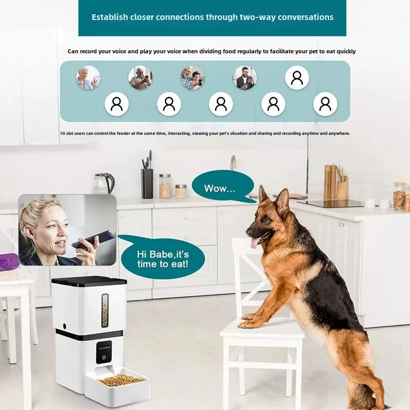 Smart Pet Feeder Timing 8L Large Capacity Wifi Feed Cats Dogs Automatically Food Dispenser Pet Products Supplies Accessories