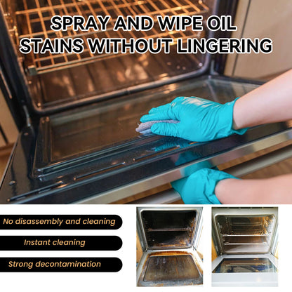 Oven and Grill Cleaner Spray Decontamination Deodorization Oil Removal Dirt Oil Stains Food Residues Eliminating Odors Cleaner