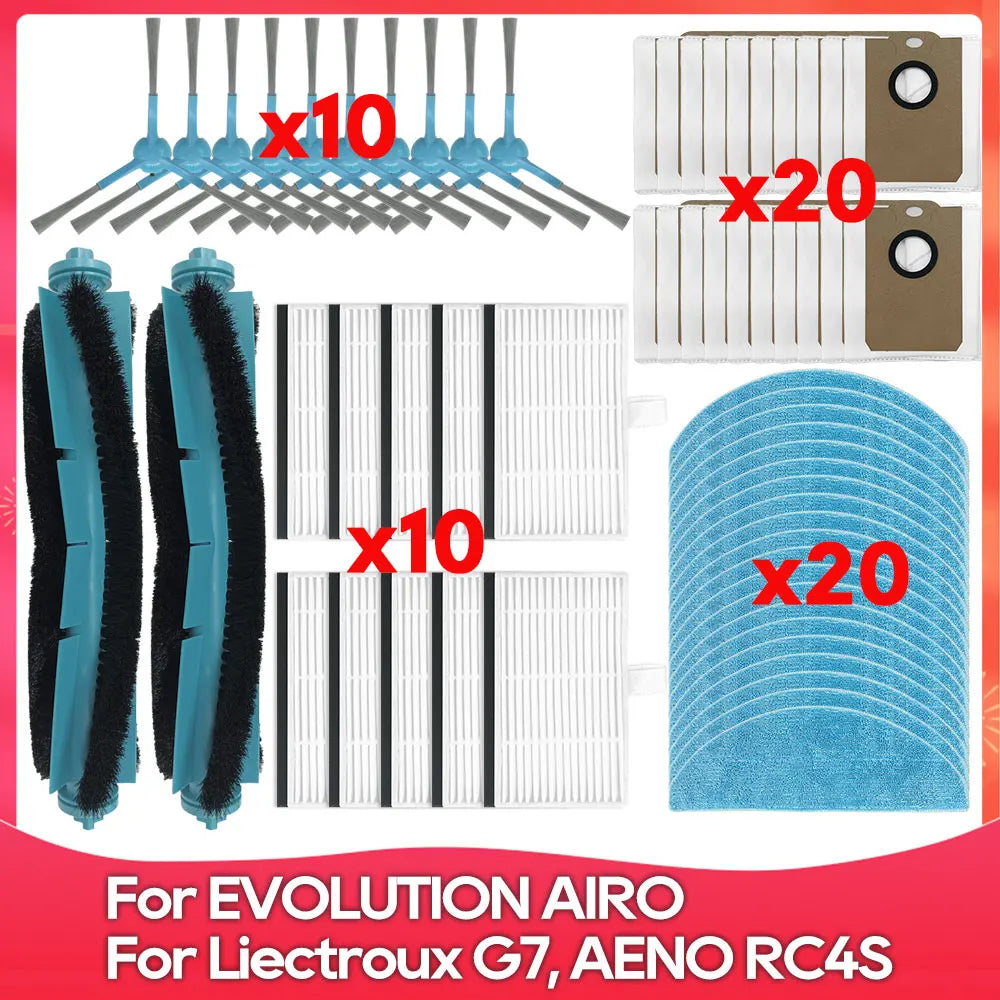 Compatible For ( Liectroux G7 / AENO RC4S / EVOLUTION AIRO ) Roller Side Brush Filter Mop Dust Bag Robot Vacuums Accessory