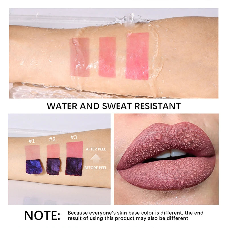 New Lip Stain Peel Off And Reveal  Long Lasting Waterproof Pink Lip Tint Transfer Proof Natural Lip Stain Tear Off Lip Gloss