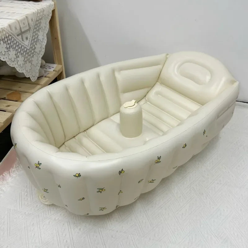 Ins Style New Portable Baby Bath Tub Bath Tub Newborn Bath Foldable Children's Inflatable Swimming Pool Bath Tub
