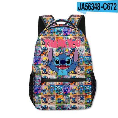 Stitch Primary School Student Anime Backpack Cartoon Large Capacity School Bag Printing Anime Kawaii Cartoon School Bag Mochila