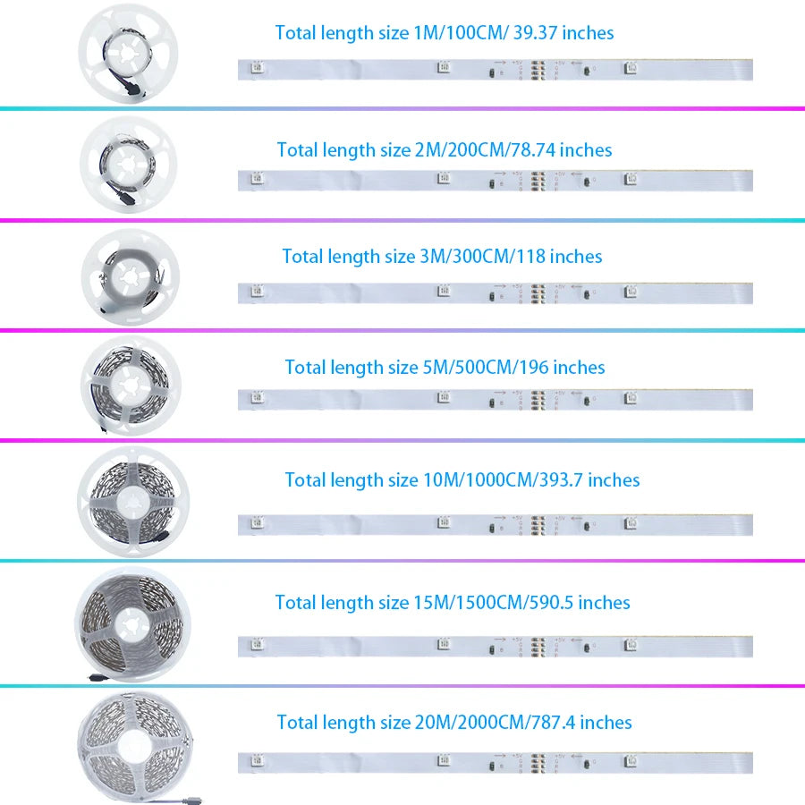 Smart LED Strip Lights, with Wireless Infrared Remote Control, Color Changing & Music Sync with App Control and Remote, USB Powe